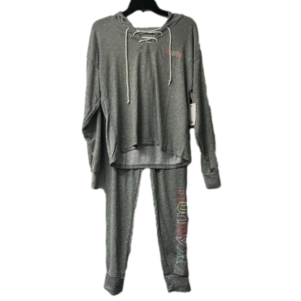 NWT! Hurley Hoodie‎ Pajamas Lounge set Gray